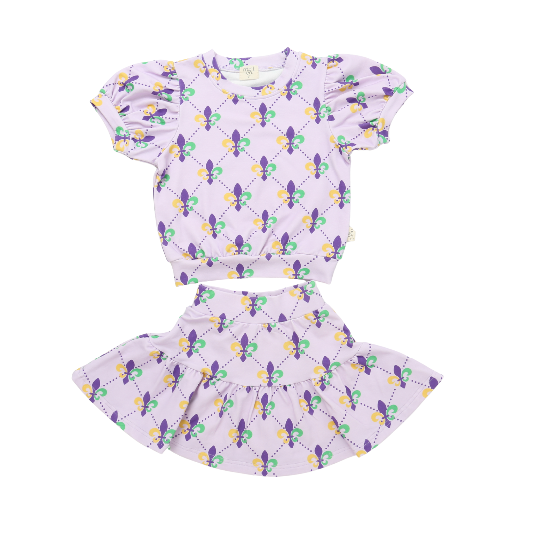 Fleur de Fun Whirl & Twirl Skirt Set | Mardi Gras