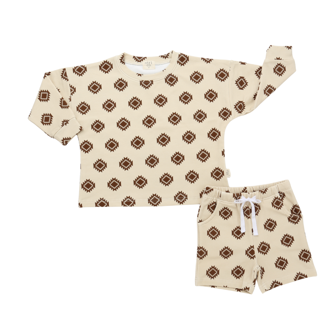 Adobe Star Sweatsuit Short Set