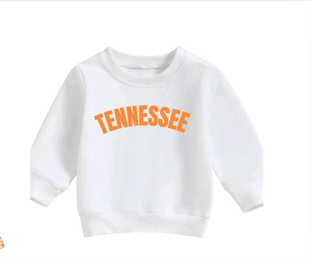 Tennessee White Crewneck Pullover
