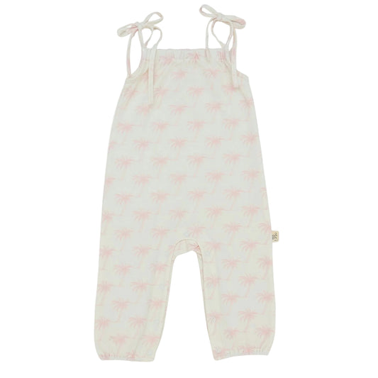 Tropical Ties Pants Romper | Palm Daze | Pink