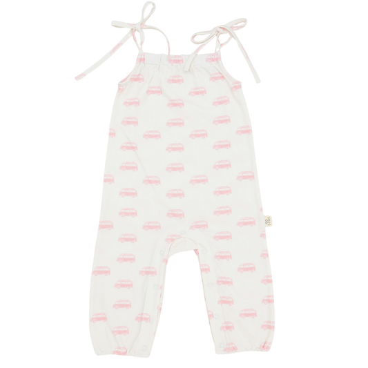 Tropical Ties Pants Romper | Vintage Vibes | Pink