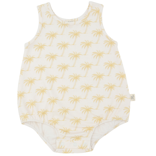 Surfside Sleeveless Bubble | Palm Daze | Tan