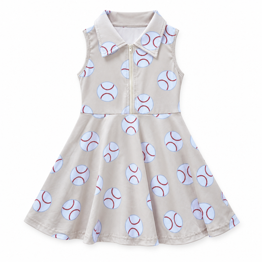 Courtside Collared Cutie Activewear Dress in Grand Slam