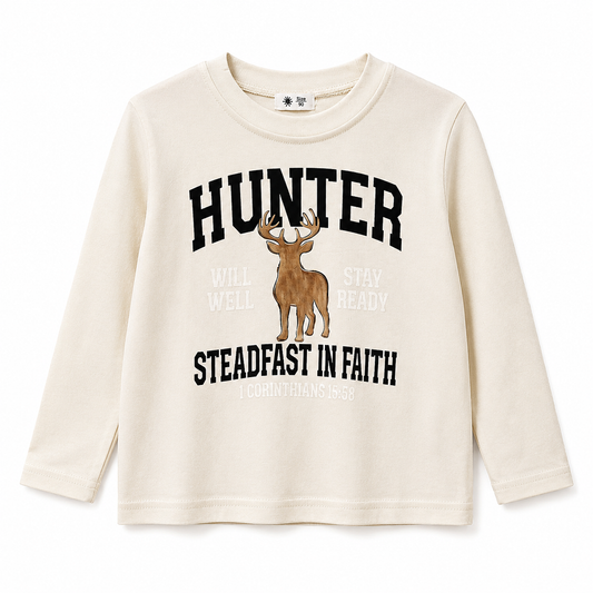 Steadfast in Faith Hunter Long Sleeve Tee