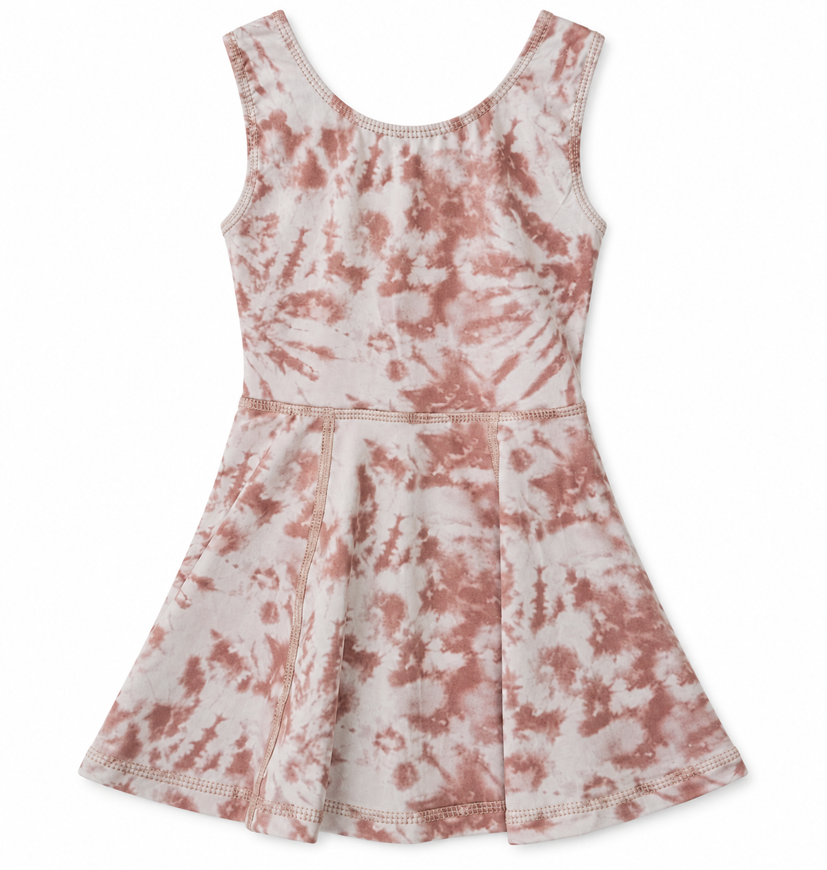 Tie Dye Activewear Dress in Cocoa Vanilla