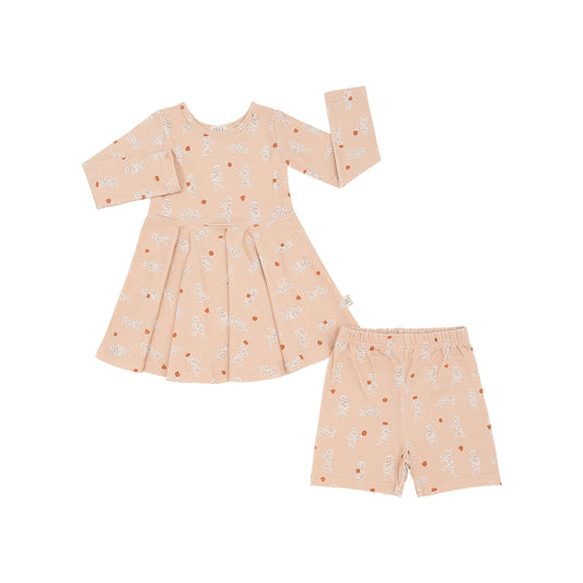 Wrapped In "Mummy's" Love Long Sleeve Dress w/Biker Short