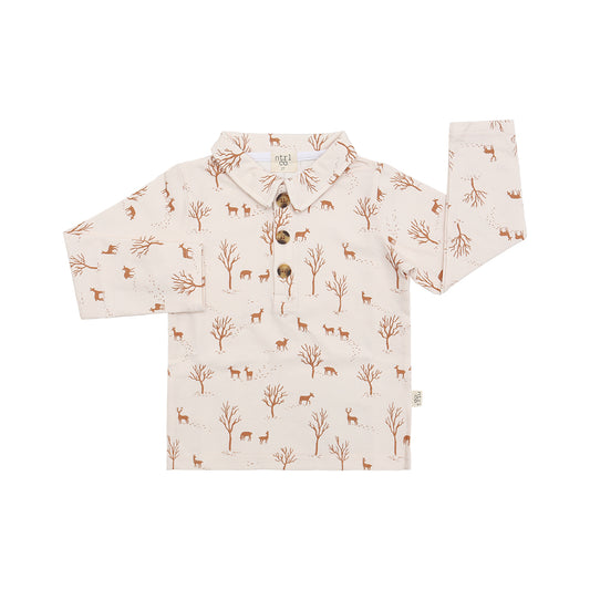 Forest Friends Long Sleeve Polo