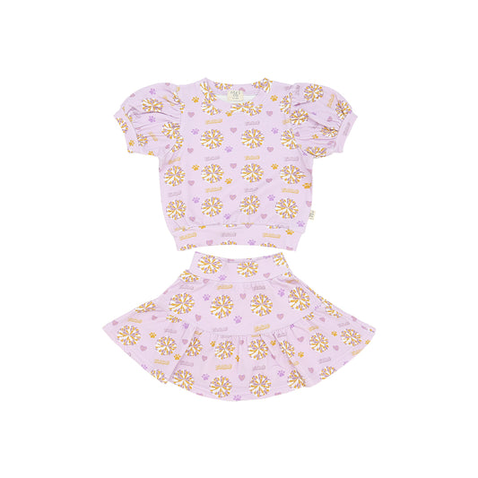 Pom-Pom Paws Twirl & Whirl Skirt Set