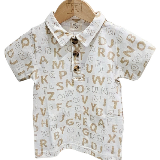 A B C U Later Short Sleeve Polo