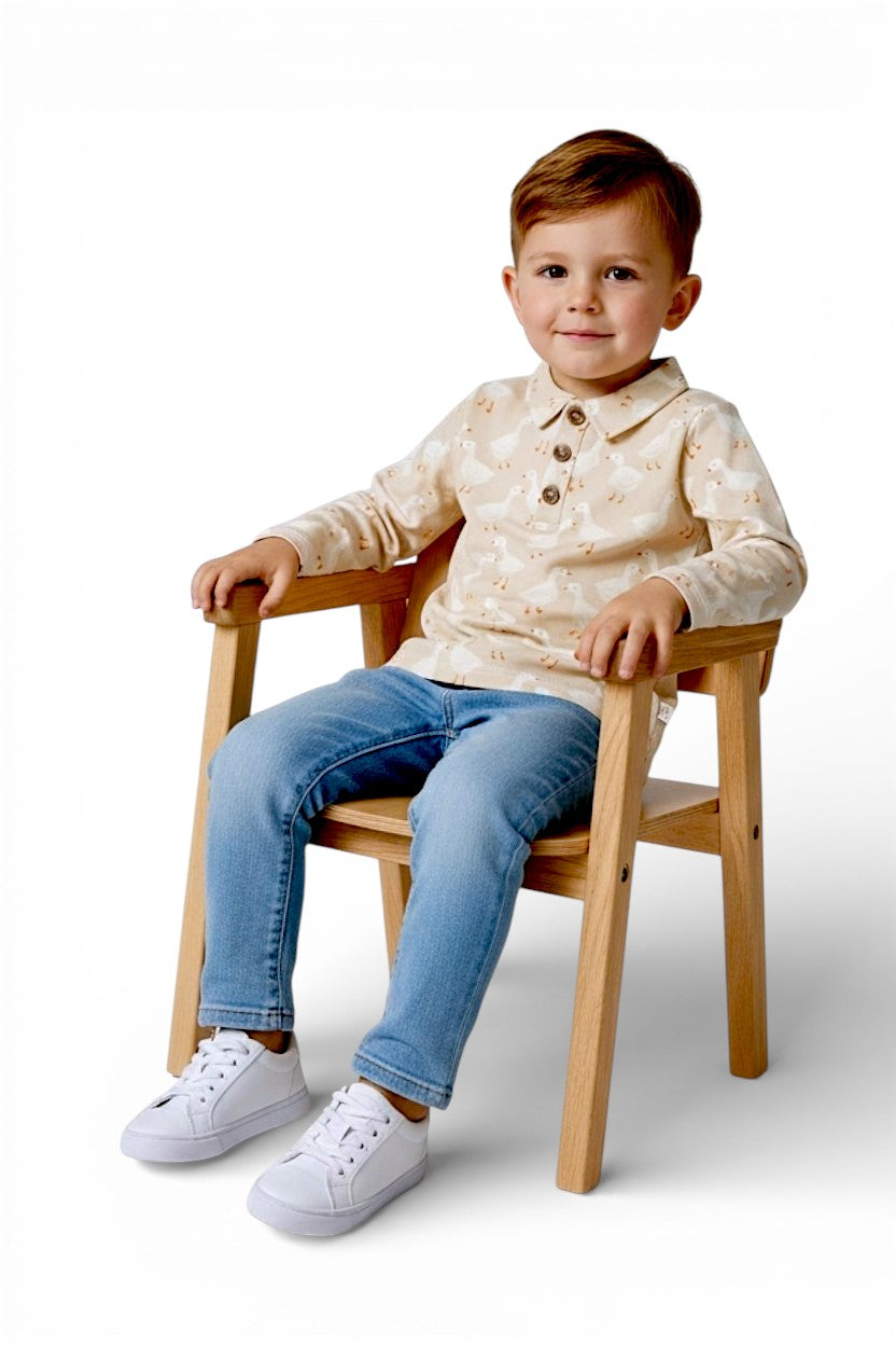 Silly Goose Long Sleeve Polo