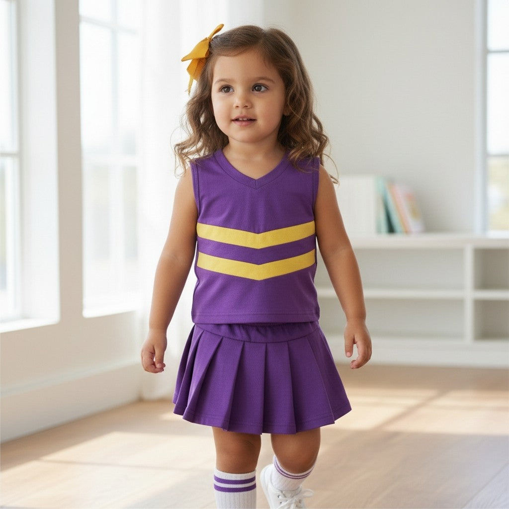 Purple & Gold Cheer Set