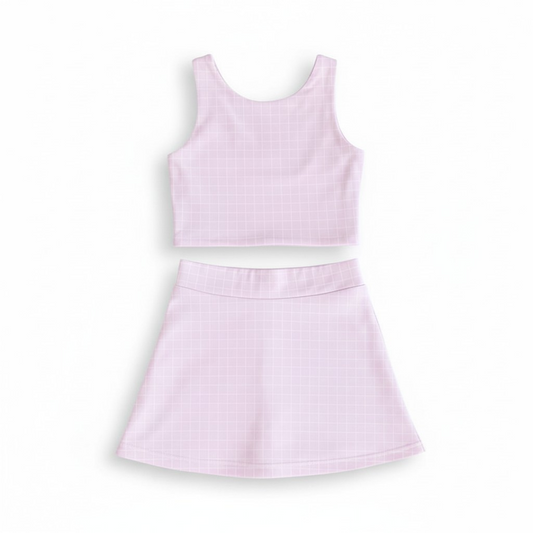 Tickled Pink – 2-Piece Activewear Set | Tank & Skort
