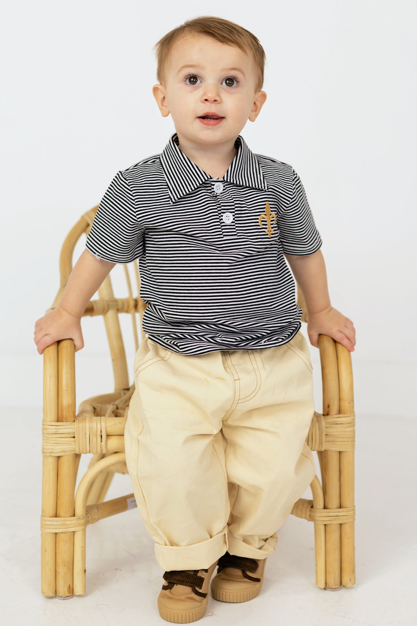 Gameday Polo Saints Stripes