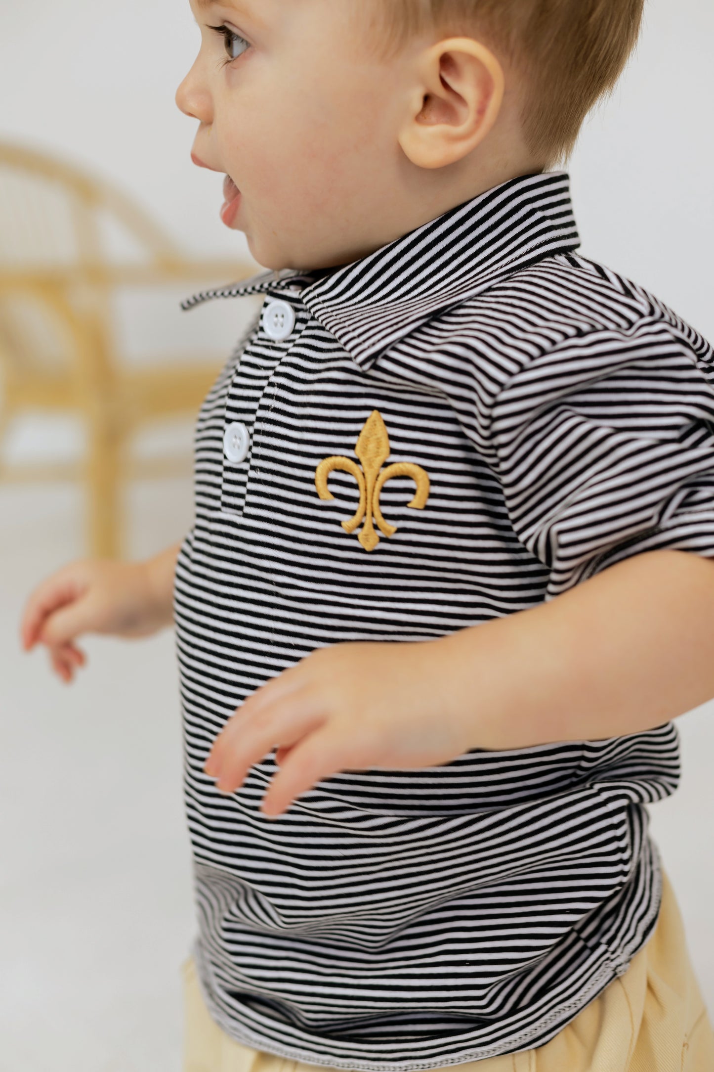 Gameday Polo Saints Stripes