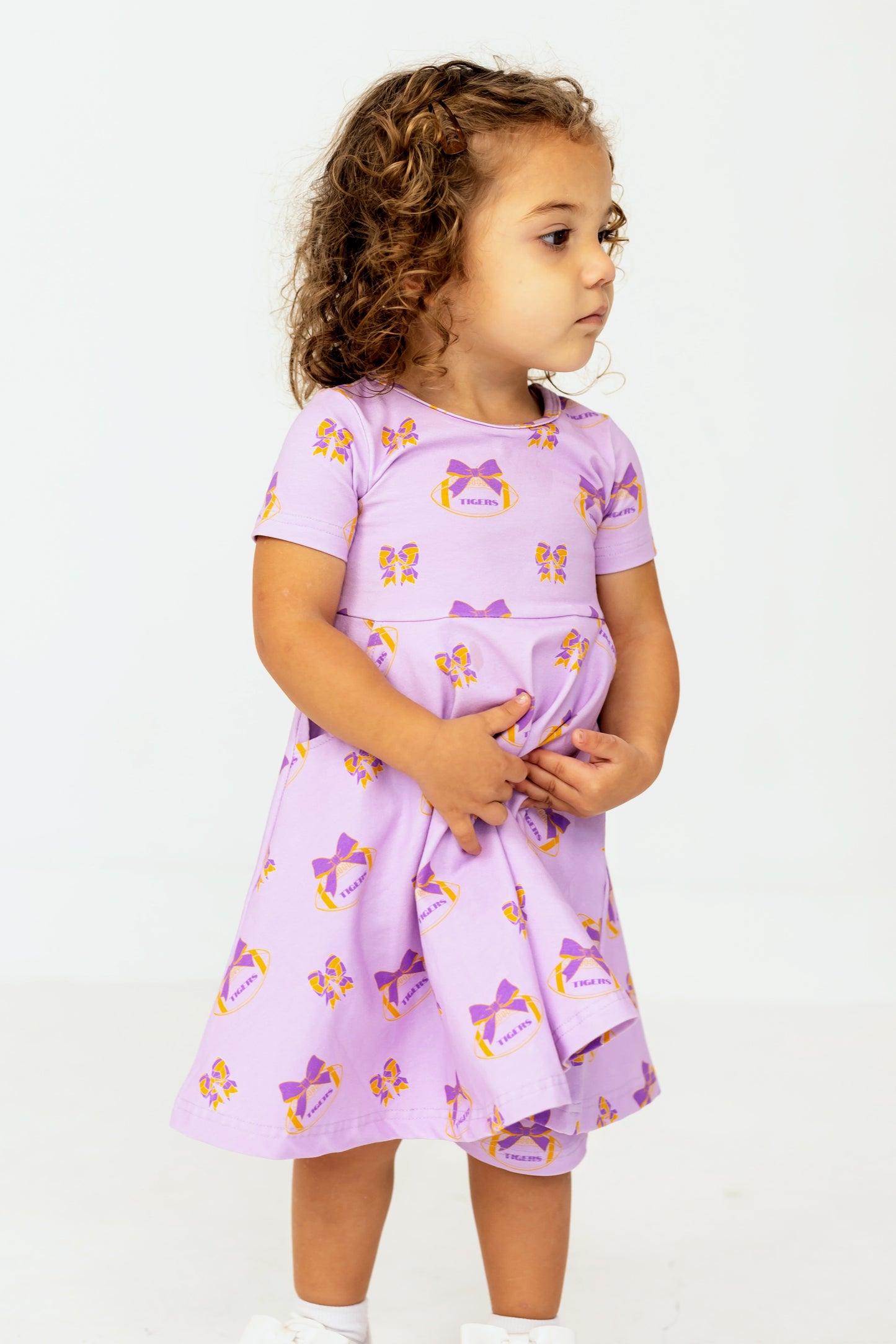 Geaux Girl Short Sleeve Twirl Dress Set | Gameday