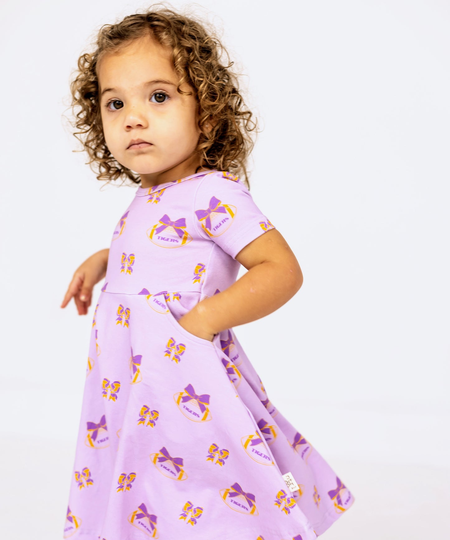 Geaux Girl Short Sleeve Twirl Dress Set | Gameday