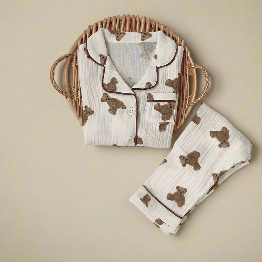 Teddy Pajama Long Set