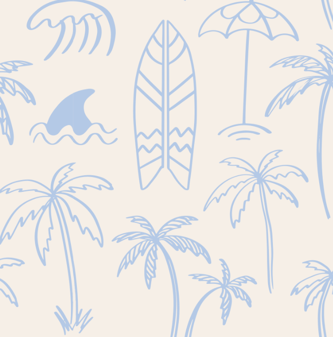 Playtime Short Sleeve Short Set | Coastal Daze |  Blue