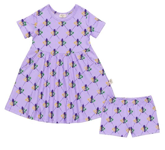 Fleur De Lis Twirl Dress Set