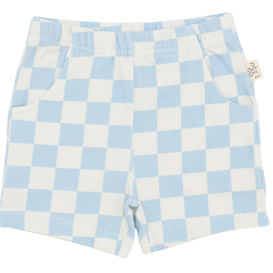 Sea & Chill Shorts | Coastal Check | Blue