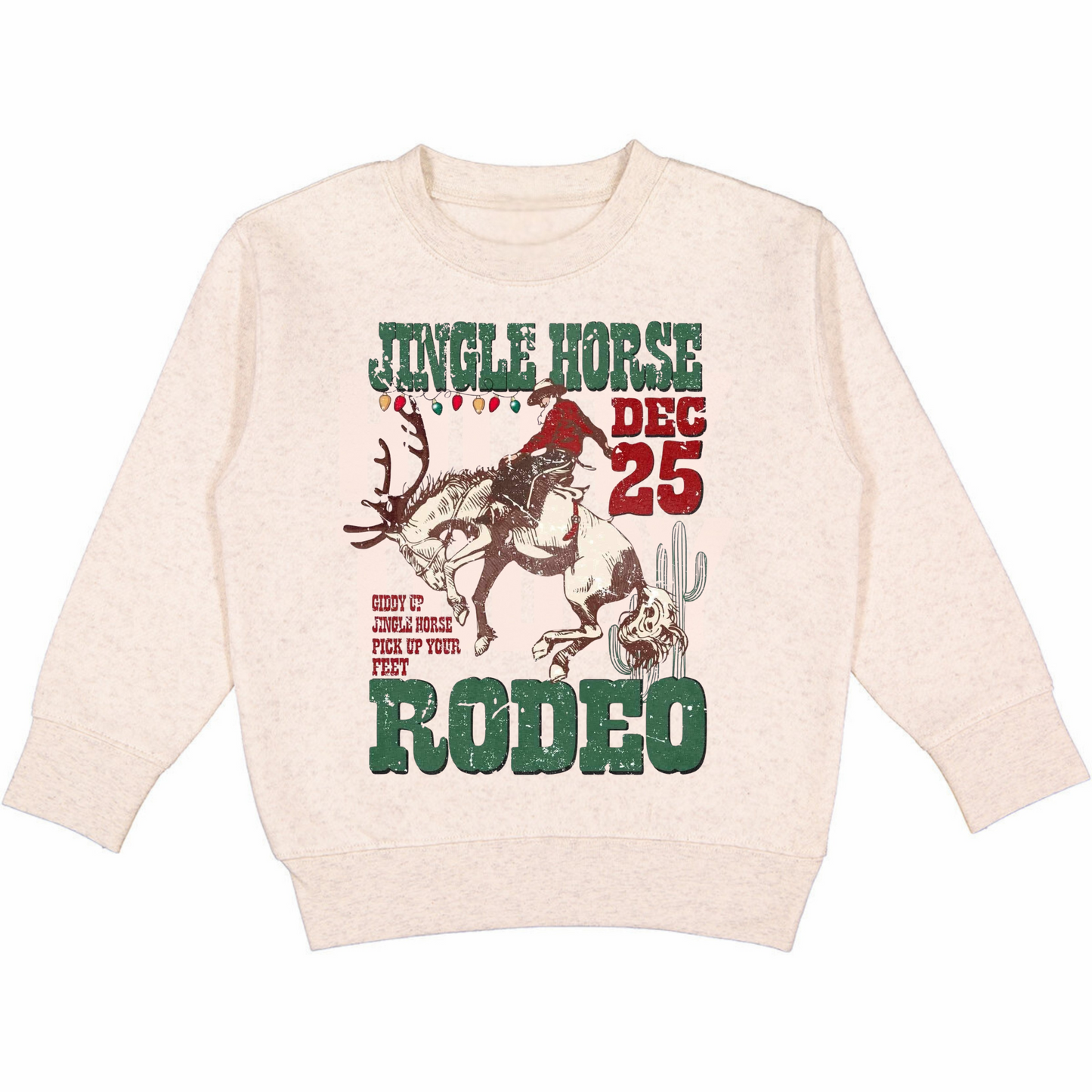 Jingle Horse Holiday Version Crewneck Pullover