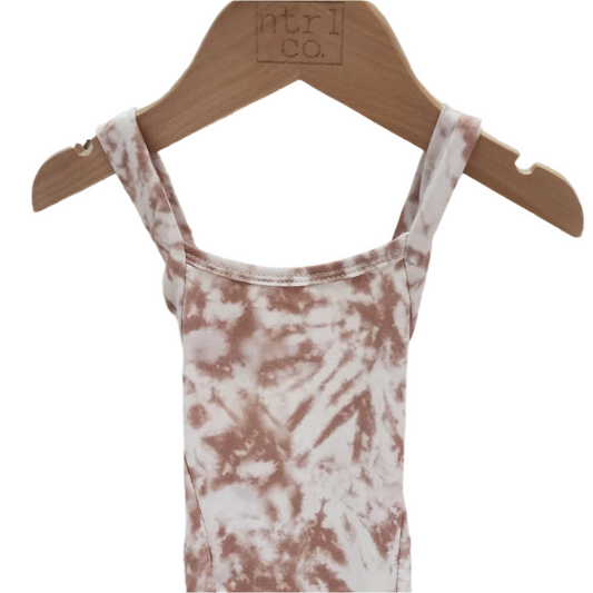 Tie Dye Unitard in Cocoa Vanilla