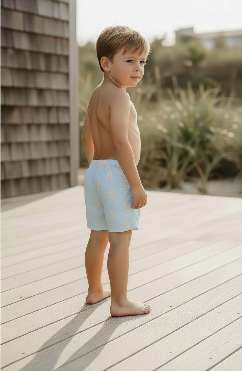 Tropical Splash – Swimsuit Trunks | Seaside Sweets | Blue