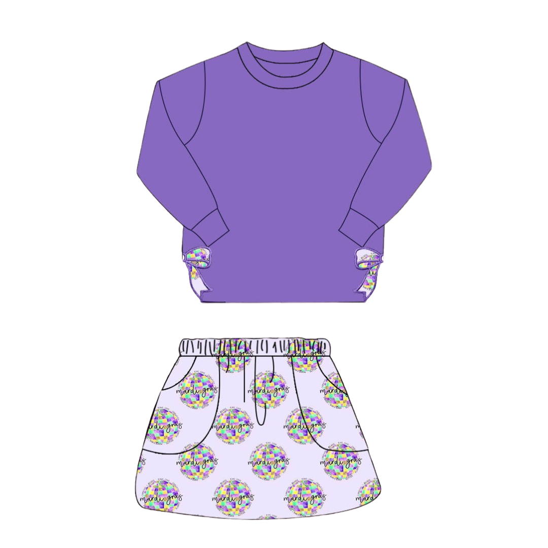 Mardi Gras Groove Skort Set