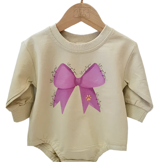 Tiger Football Bow Crewneck Bubble | LSU