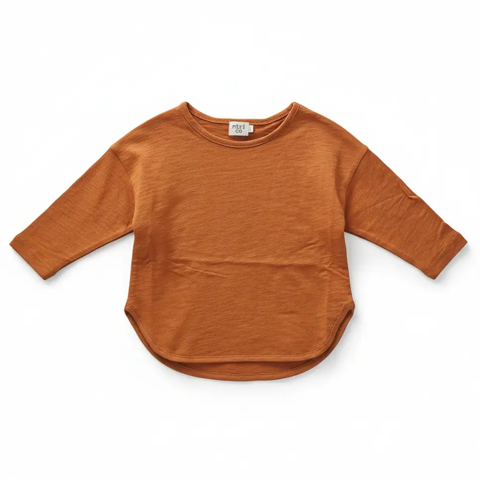 Long Sleeve Tee in Pumpkin Spice | Sustainable | Fall