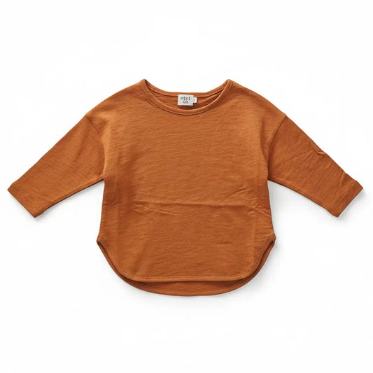 Long Sleeve Tee in Pumpkin Spice | Sustainable | Fall