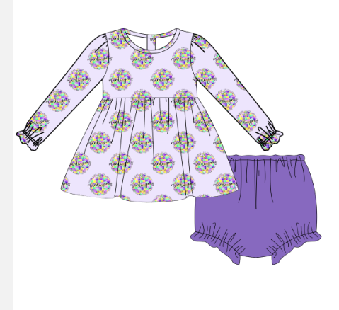 Mardi Gras Disco Darling Bloomer Set