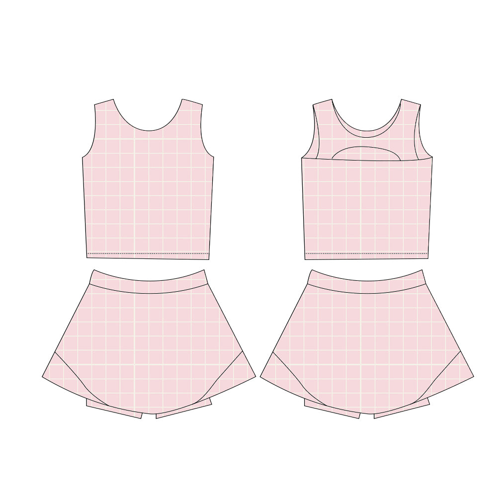 Tickled Pink – 2-Piece Activewear Set | Tank & Skort