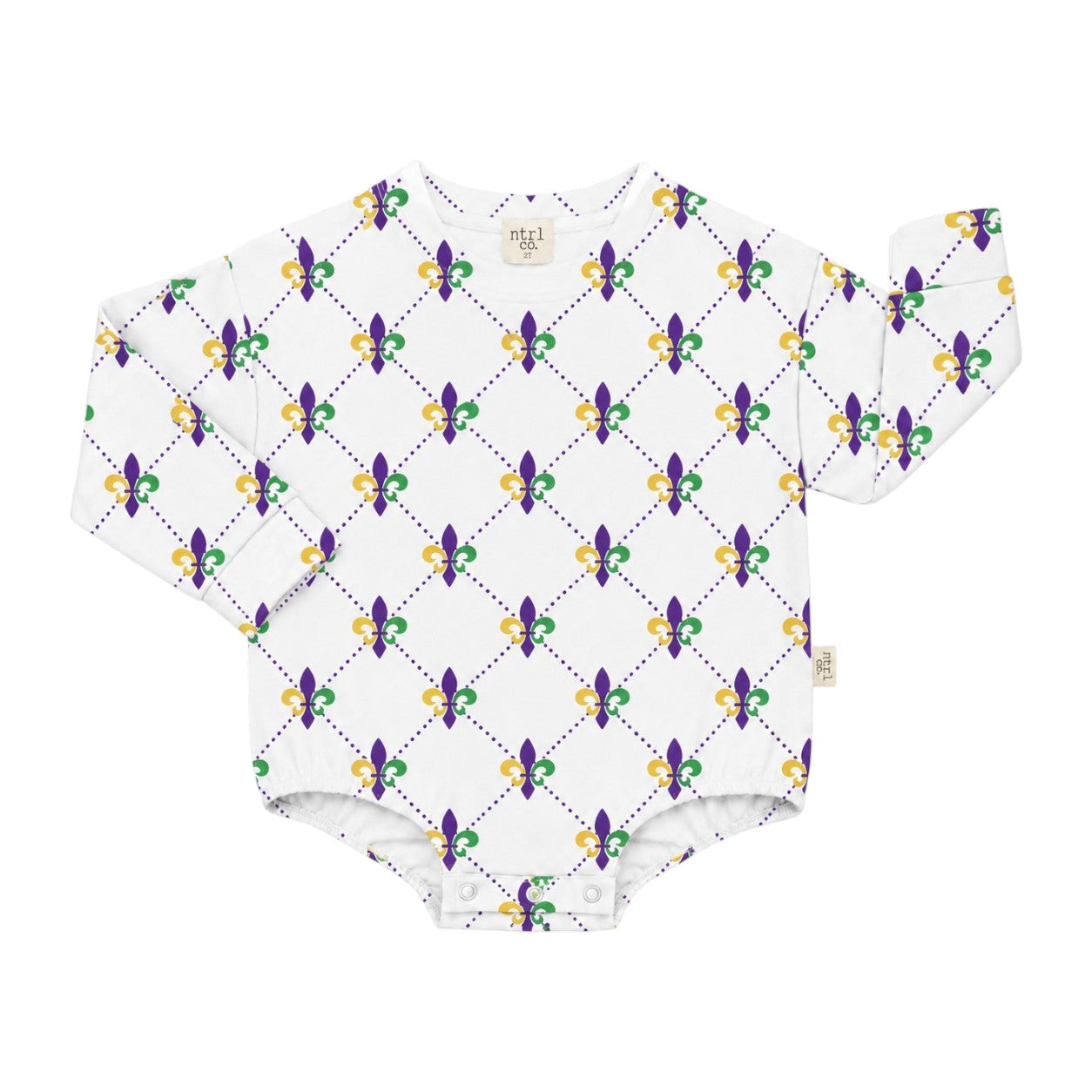 Fleur De Lis Classic Bubble | Mardi Gras | White
