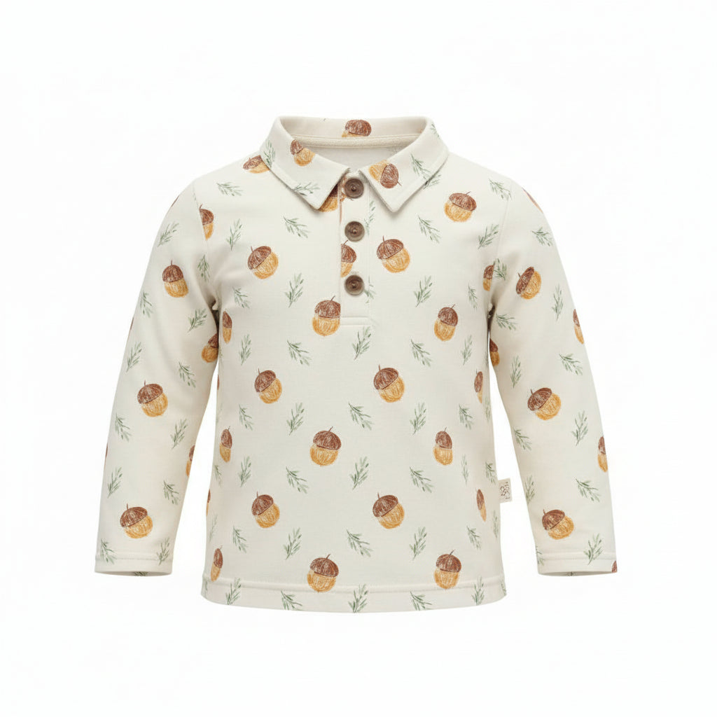 Acorn Long Sleeve Polo