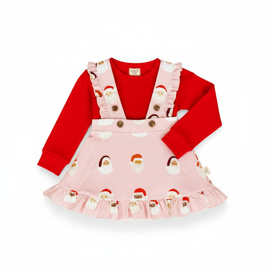 Classic Skirtall in Simply Santa w/ Red Bodysuit