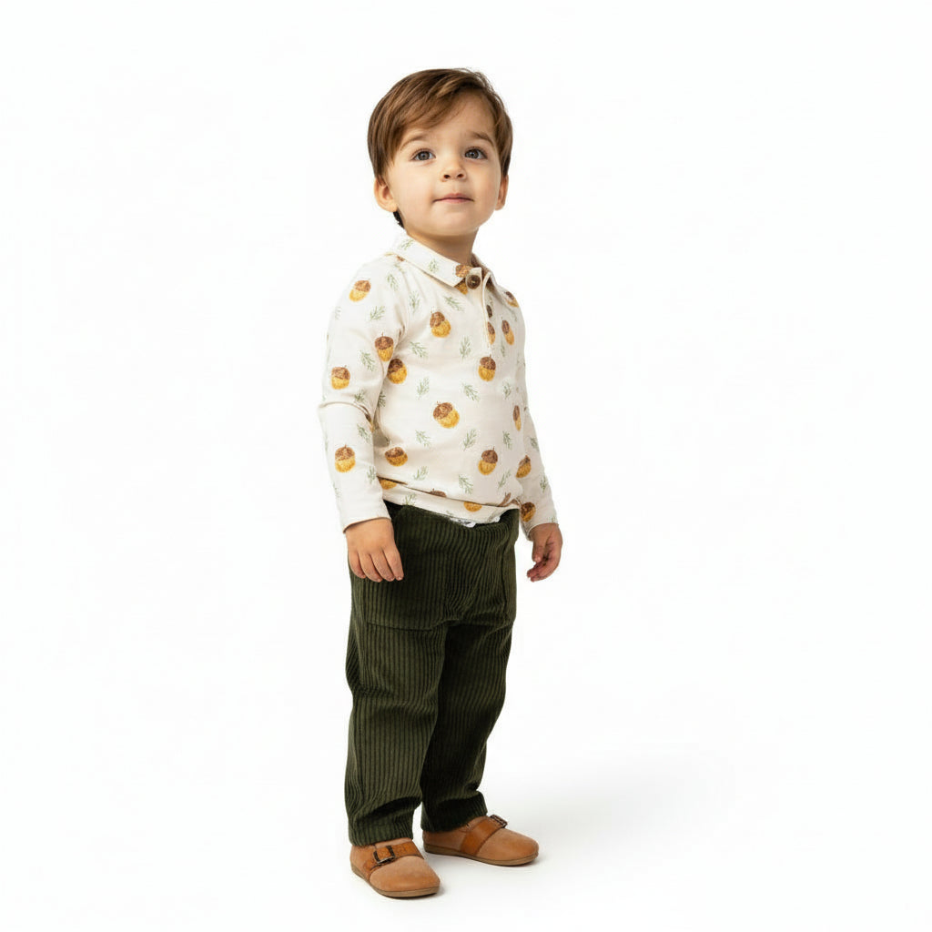 Acorn Long Sleeve Polo