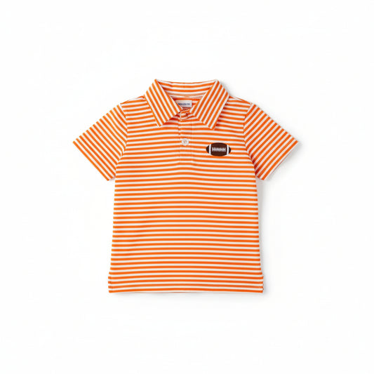 Gameday Polo Orange  & White Stripes