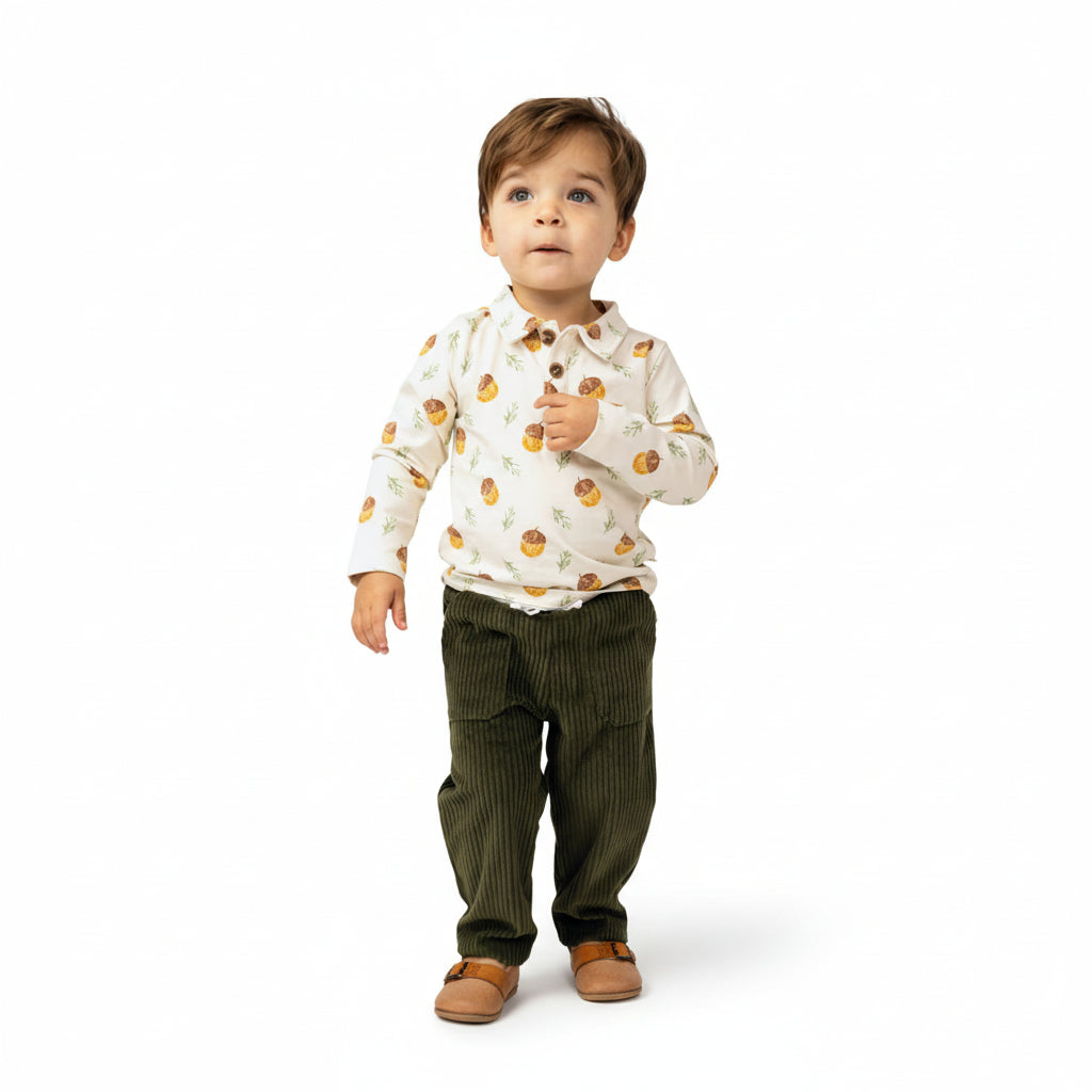 Acorn Long Sleeve Polo