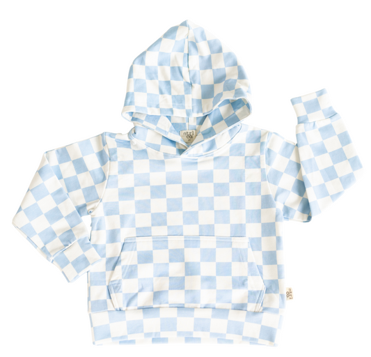 Seaside Hoodie | Coastal Check | Blue