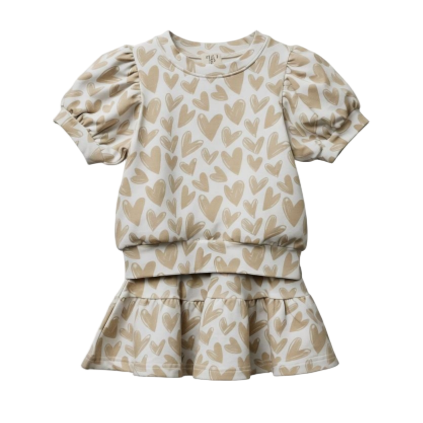 Hearts Aflutter Twirl & Whirl Skirt Set