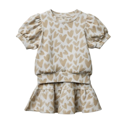 Hearts Aflutter Twirl & Whirl Skirt Set