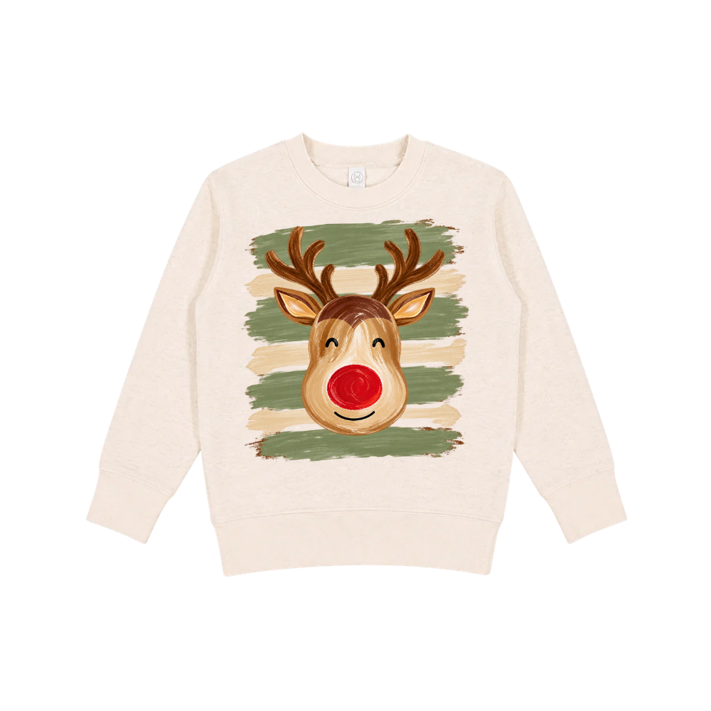 Vintage Rudolph Christmas Reindeer Graphic Crewneck