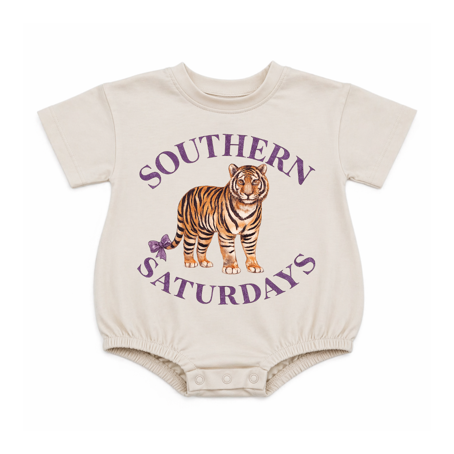 Southern Saturdays Bow Tiger Graphic Bubble
