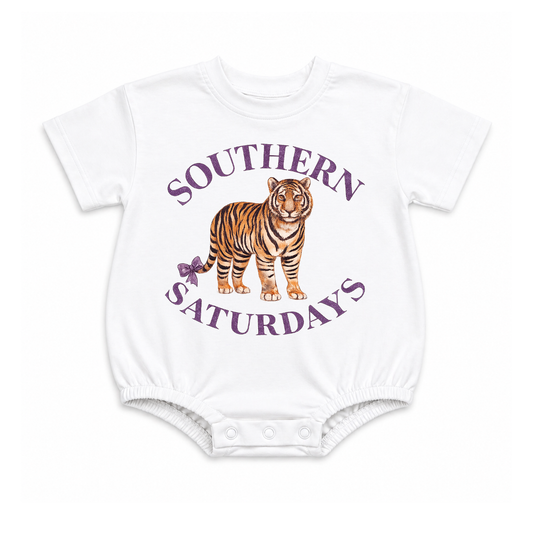 Southern Saturdays Bow Tiger Graphic Bubble