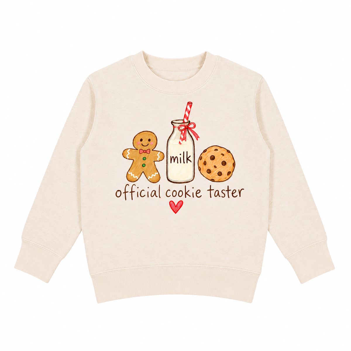 Official Cookie Taster Christmas Graphic Crewneck Sweatshirt
