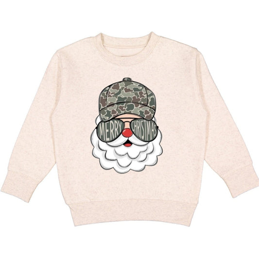 Camo Santa Graphic Crewneck Pullover