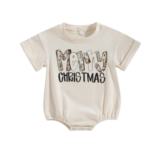 Merry Camo Christmas Graphic Bubble