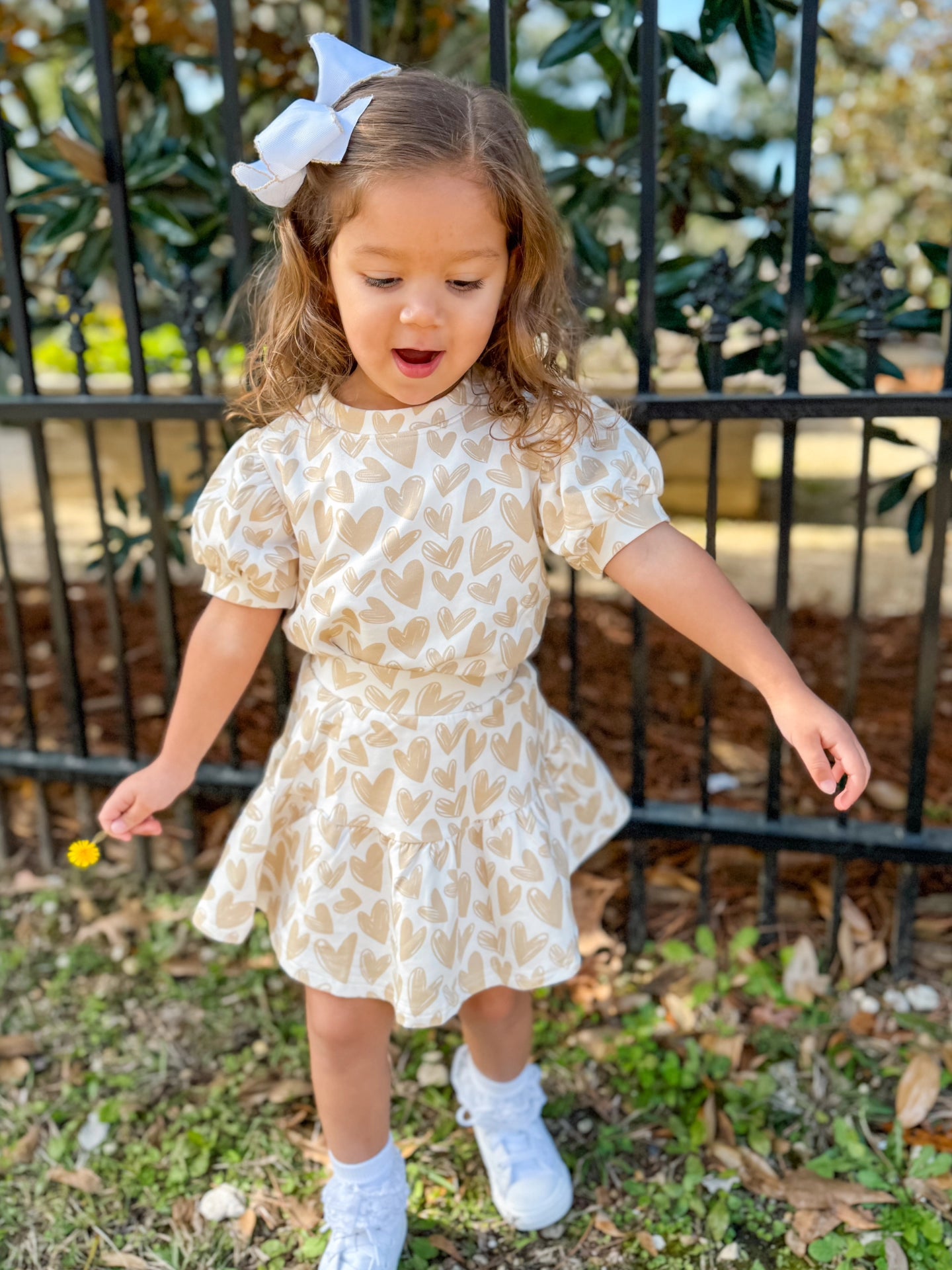 Hearts Aflutter Twirl & Whirl Skirt Set
