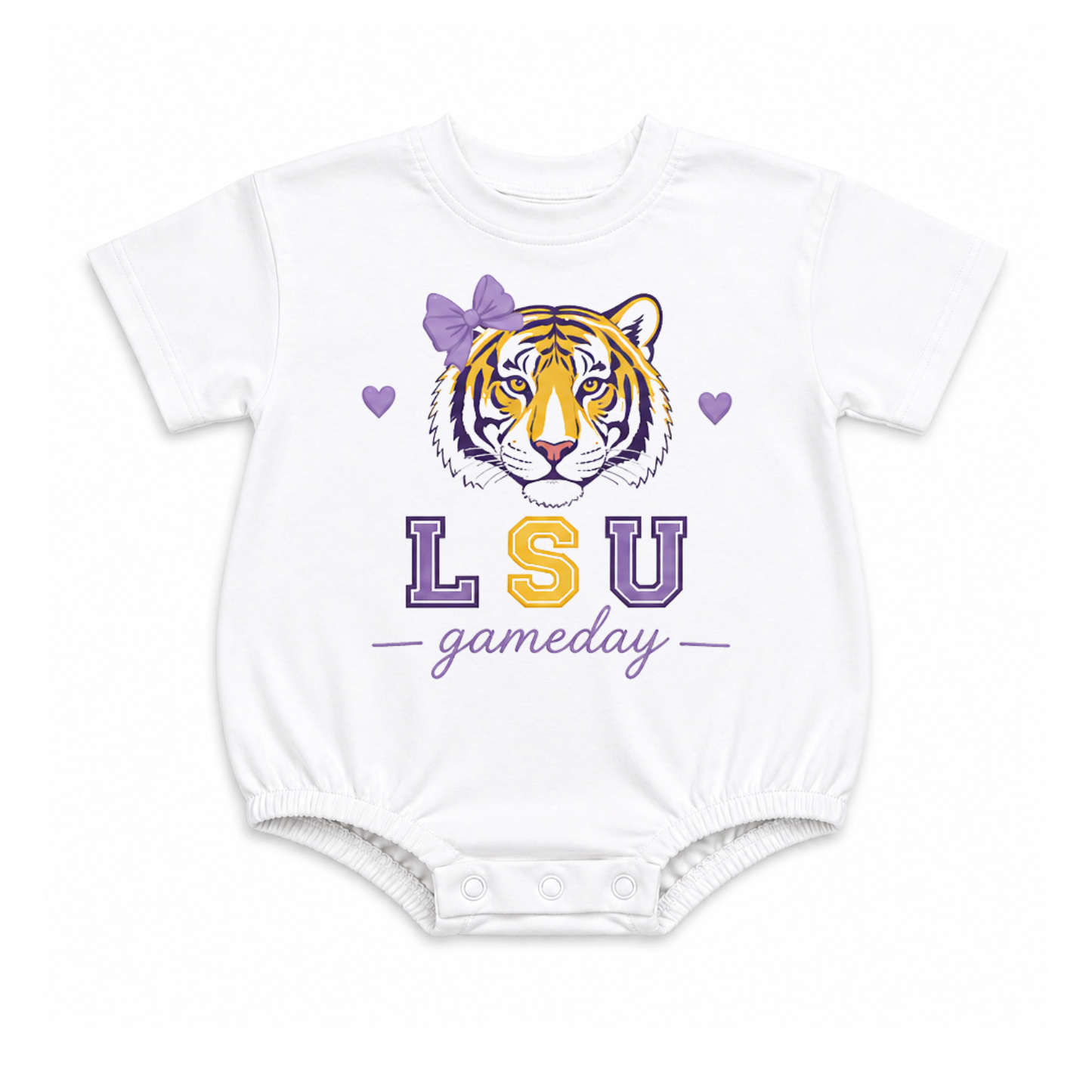 Purple & Gold Darling Gameday Graphic Organic Bubble